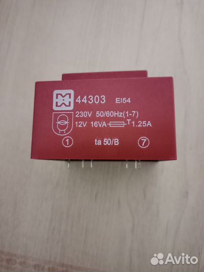 Трансформатор Uвх 220в Uвых 12в 16Вт MT812-1 3шт