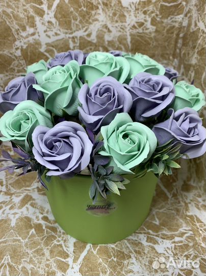 Букет из мыльных роз