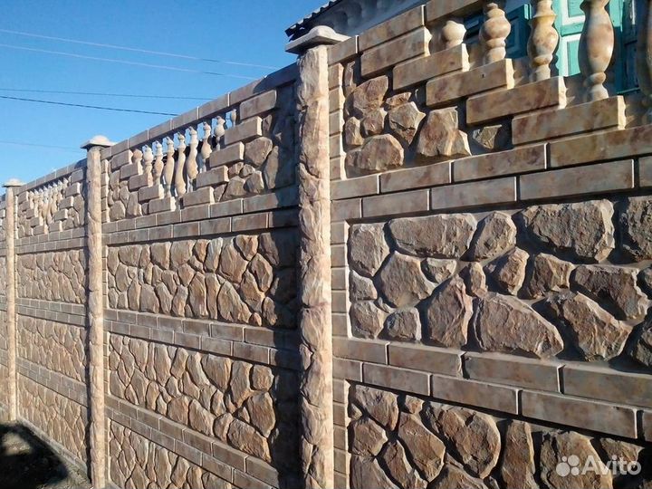 Забор бетонный