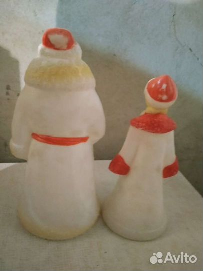 Дед мороз и Снегурочка игрушки СССР