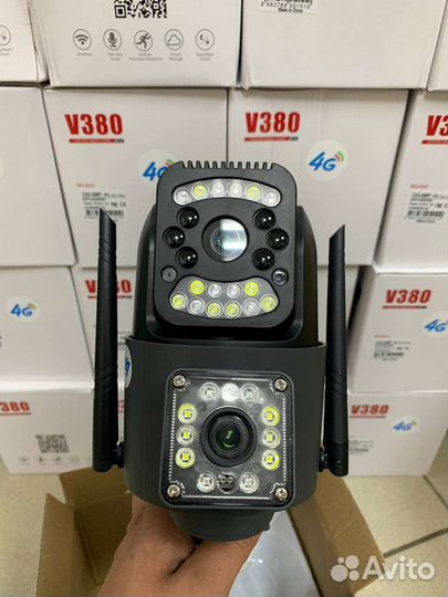4g камера видеонаблюдения с двойным объективом