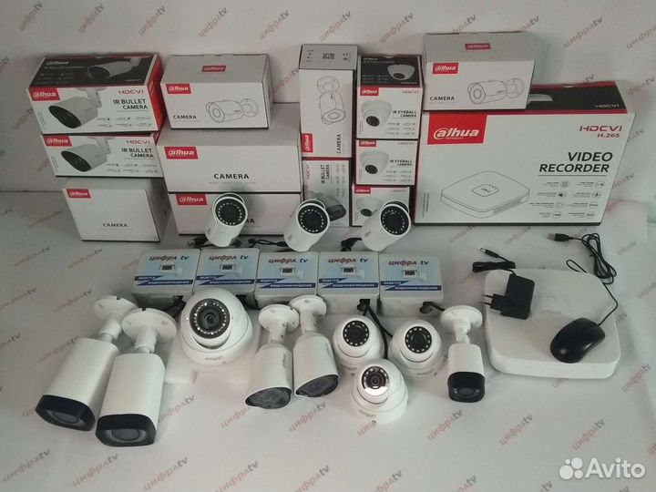 Комплект видеонаблюдения Dahua 12 камер zoom