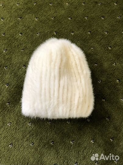 Шапка норковая вязанная