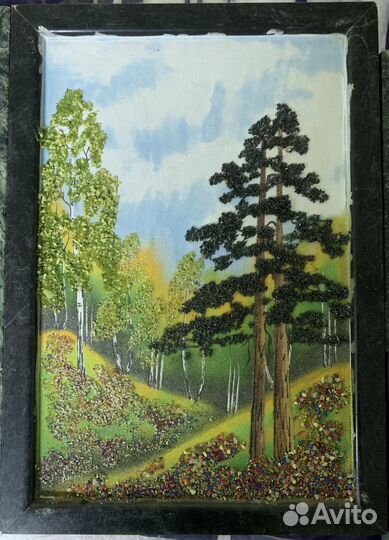 Картины с каменной крошкой