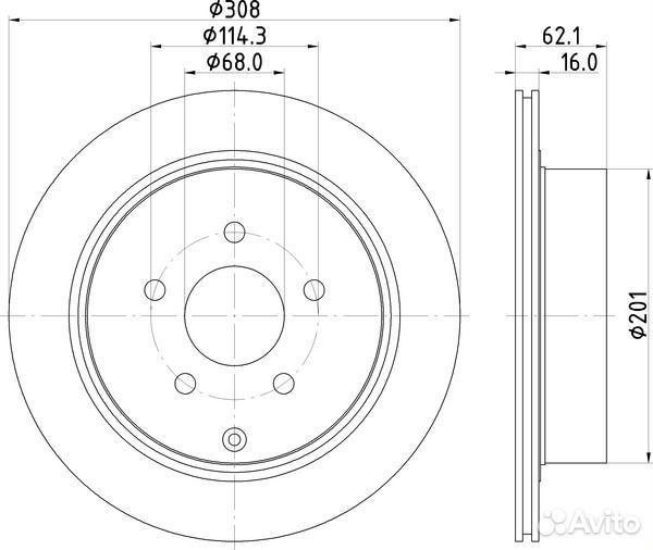 Диск тормозной зад