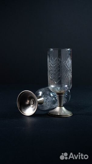 Пара хрустальных рюмок СССР