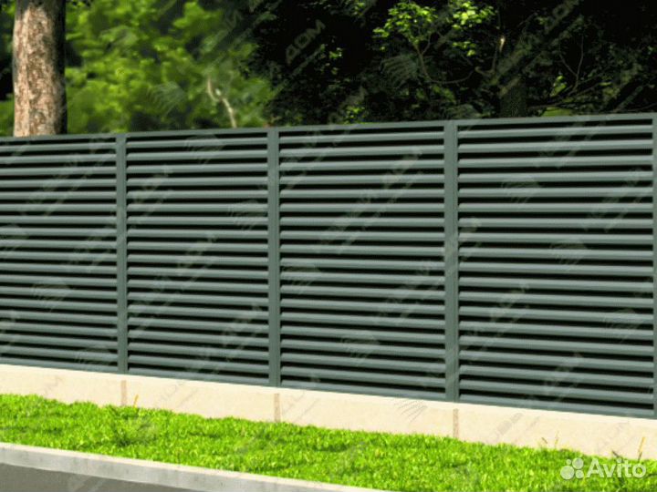 Забор жалюзи горизонтальный