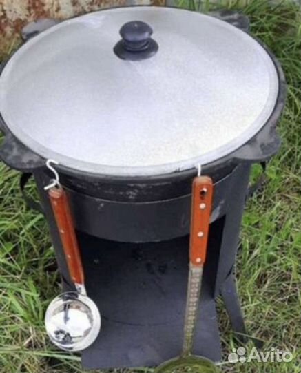 Казан чугунный 16л с пeчкой