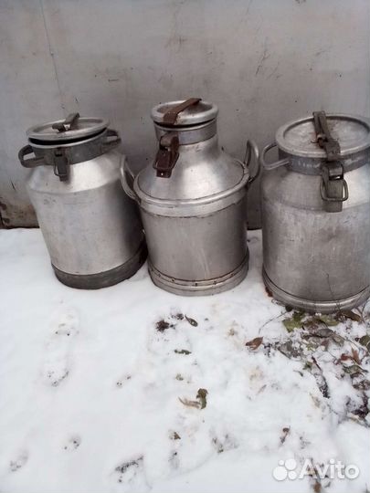 Фляга алюминиевая бу 40л СССР бидон 10 литров