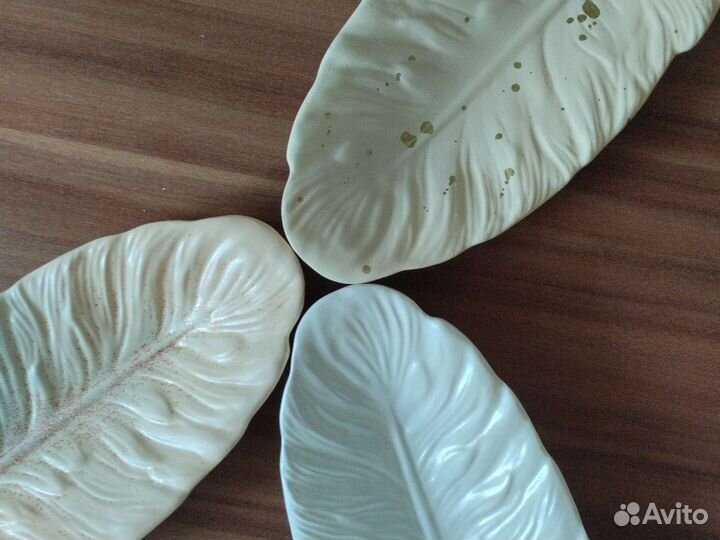 Подставка для украшений перо декор из гипса