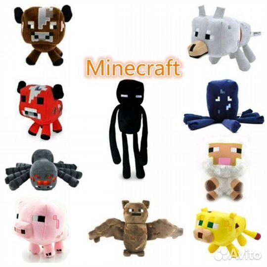 Мягкие плюшевые игрушки Майнкрафт Minecraft
