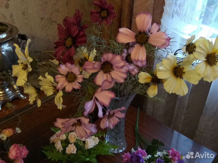 Цветы из ткани для интерьера и творчества