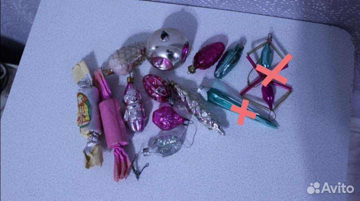 Елочные игрушки СССР под реставрацию