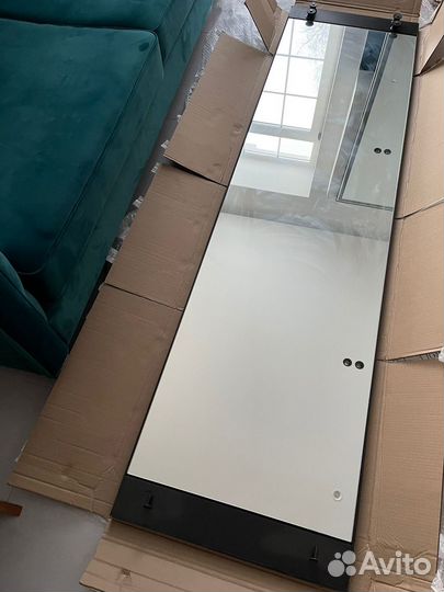 Зеркало 60х230 в черной металлической раме