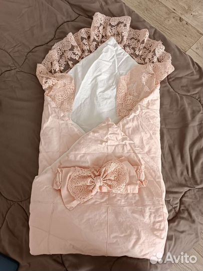 Конверт на выписку для девочки на осень весну