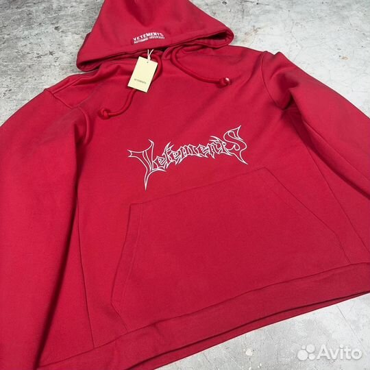 Худи Vetements Red Heavy Metal hoodie