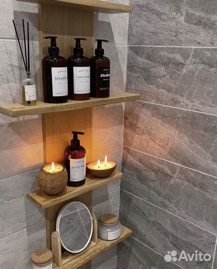 Полка в ванную из массива Дуба