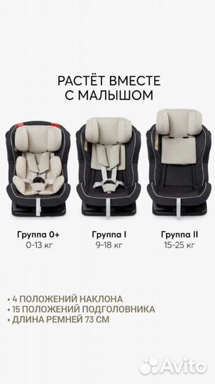 Детское автокресло от 0 до 25 кг Happy Baby