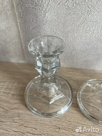 Набор подсвечников из стекла 3шт