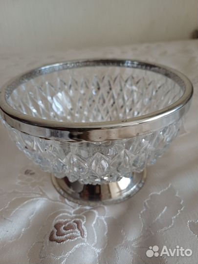 Ваза для фруктов хрусталь СССР