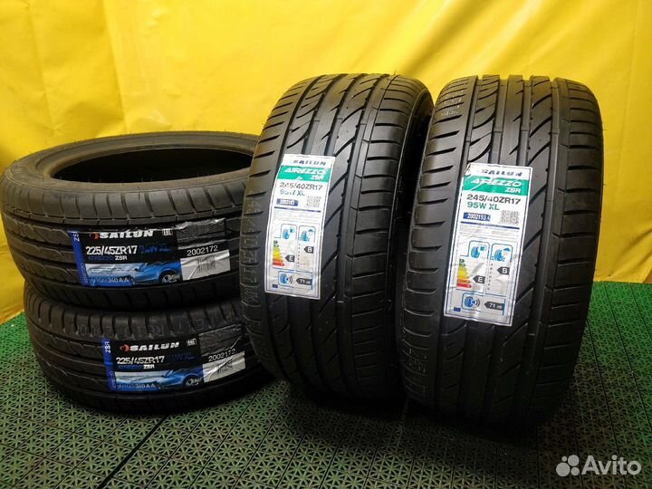 Разноширокие шины 225/45R17 + 245/40R17 Sailun лет