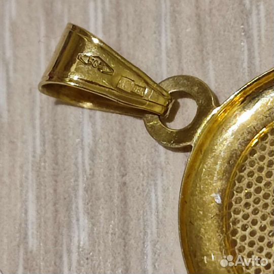 Золотая подвеска 585 проба из желтого золота икона