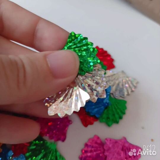 Пайетки ракушки набор