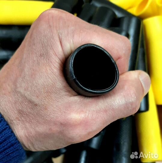 Грипсы резиновые чёрные ручка хват турник 2 штуки