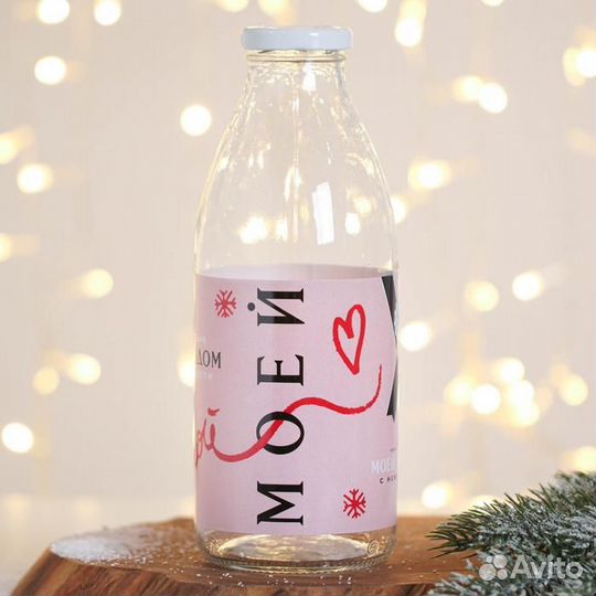 Бутылка «С Новым Годом. Счастья, радости»