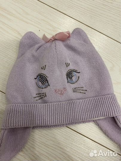 Шапка для девочки демисезонная 44-46