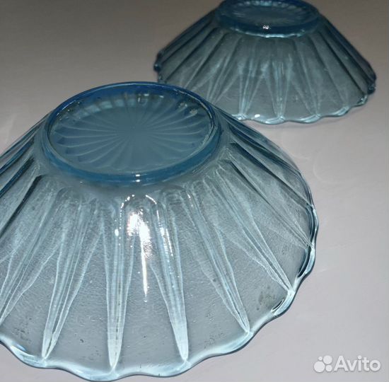 Голубое стекло СССР посуда
