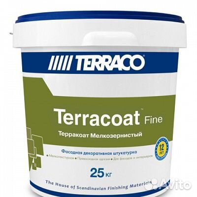 Террако Terracoat Fine шагрень штукатурка, 25 кг