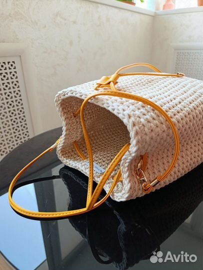 Сумка торба ручной работы из хлопчатого шнура