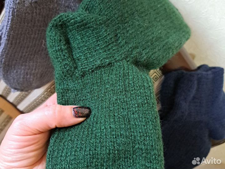 Носки ручной вязки шерстяные