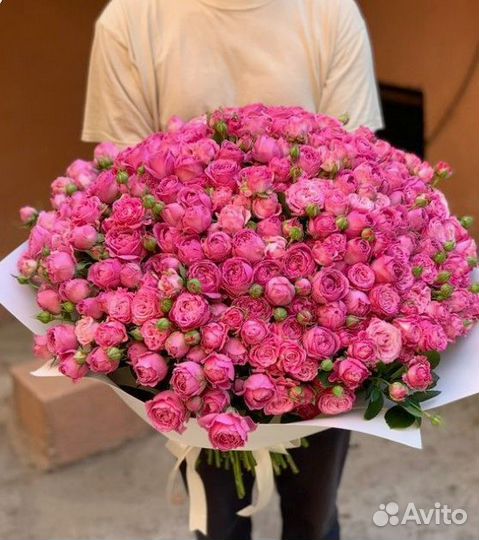 Кустовые пионовидные розы с доставкой