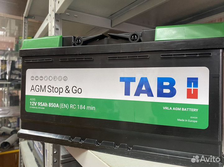 Аккумулятор AGM Tab 95 на Порше на зиму