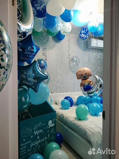 Шары на выписку из роддома маль-ка/де-ки. кмр