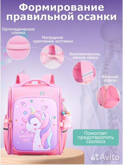 Рюкзак школьный ортопедический для девочки