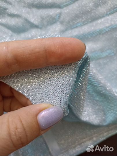 Ткань блестящая плательная трикотаж