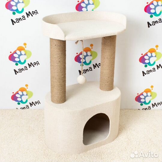 Домик-когтеточка для кошек, 90 см. Арт 18