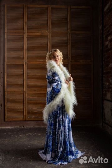 Платье гжель