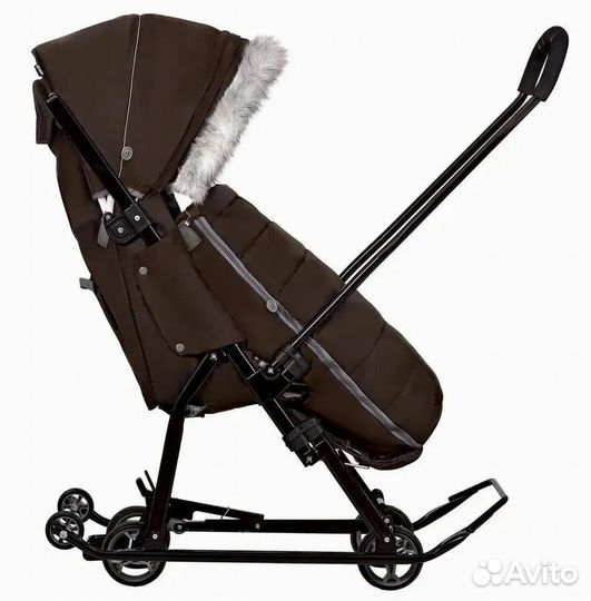 Санки-коляска Nika коричневый