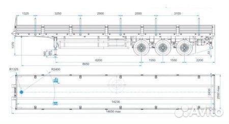 Полуприцеп бортовой ТСП 94171, 2017