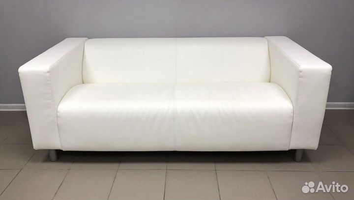 Кожаный диван IKEA клиппан