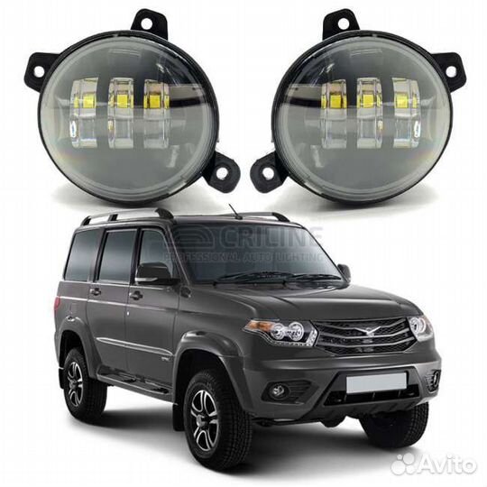 LED птф (туманки ) для UAZ Patriot