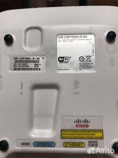 Точка доступа wifi cisco air-cap1602i-r-k9