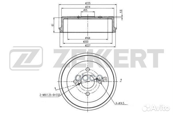Барабан торм. зад. Toyota Corolla (E100 E110)
