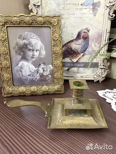 Антикварные бронзовые подсвечники