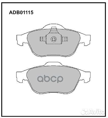 Колодки торм. renault laguna II (BG0/1) ADB0111