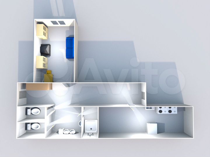 Комната 12 м² в 3-к., 3/9 эт.